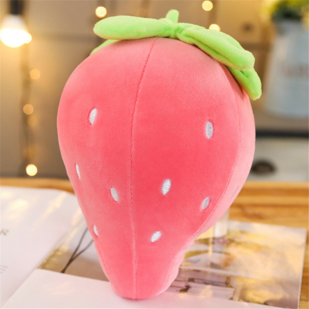 Fruit Plushies Adorable Strawberry Plush Toy Pillow - Soft Fruit Imitation Cushion