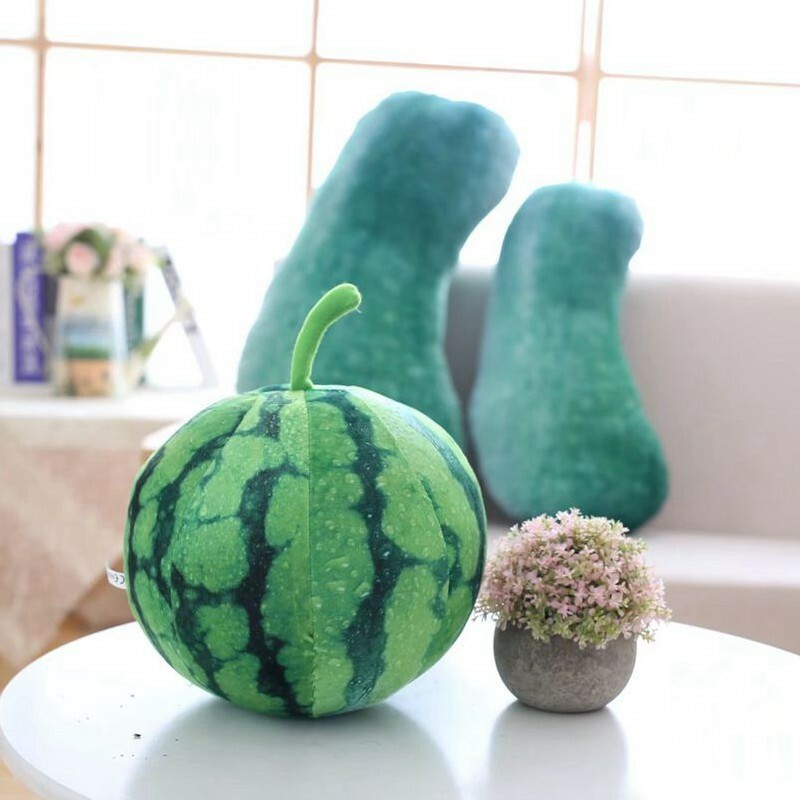 Fruit Plushies Adorable Watermelon & Winter Melon Plush Pillow Toy - Perfect Gift!