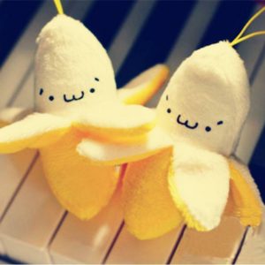 Fruit Plushies Cute Banana Mobile Phone Backpack Charm - Small & Eye-catching