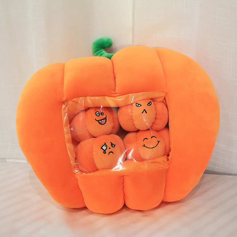 Halloween Plushies Adorable Pumpkin Doll Hand Cover Pillow - Perfect Fall Decor