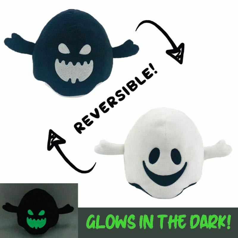 Halloween Plushies Reversible Halloween Ghost & Pumpkin Plush Toy - Luminous, Cute, Perfect for Kids