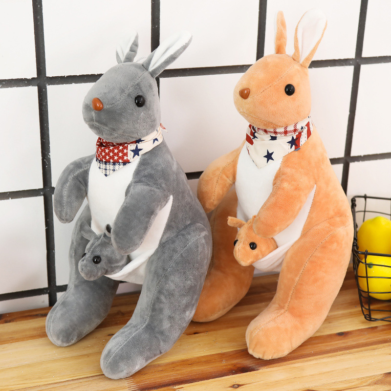 Kangaroo Plushies Adorable Mother & Baby Kangaroo Plush Toy - Perfect Gift for Kids