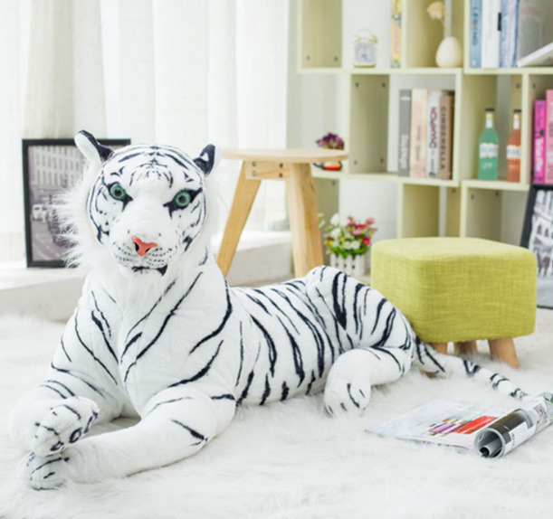 Lion Plushies Adorable White Tiger Plush Toy - Soft & Cuddly Stuffed Animal