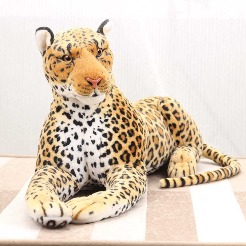 Lion Plushies Realistic Leopard Plush Toy - Soft & Cuddly Stuffed Animal Doll