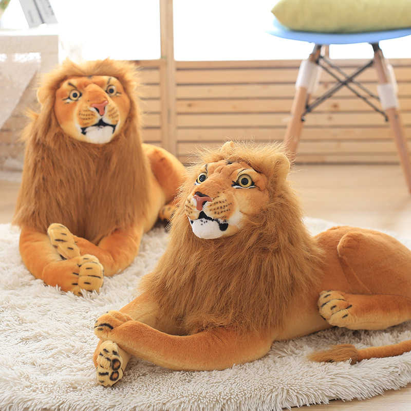 Lion Plushies Realistic Lion Plush Toy: Soft and Cuddly Stuffed Animal Doll