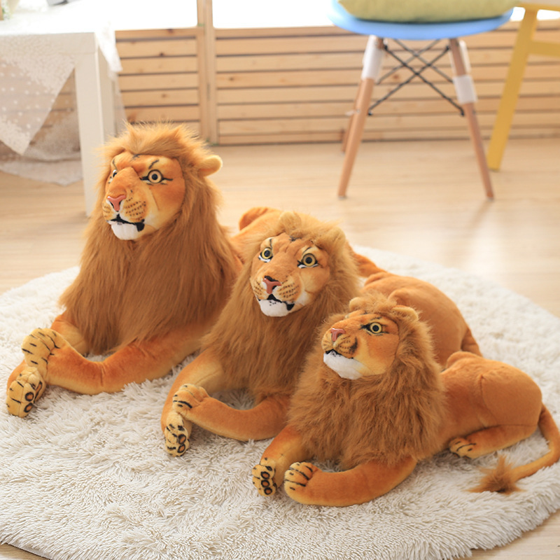 Lion Plushies Realistic Lion Plush Toy: Soft and Cuddly Stuffed Animal Doll
