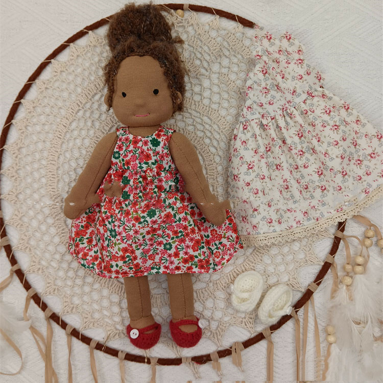 Little Plushies Handmade Waldorf Plush Doll: Long Hair Girl for Heartfelt Gifting