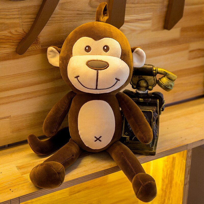 Monkey Plushies Adorable Cartoon Monkey Plush Doll - Perfect Cuddly Toy for Kids