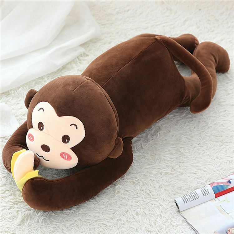 Monkey Plushies Adorable Elastic Monkey Cushion Doll - Perfect Cuddly Companion
