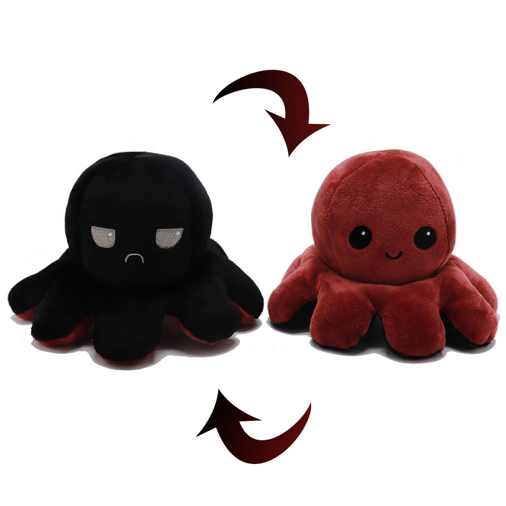 Octopus Plushies Double-Sided Flip Octopus Plush Toy for Kids - Cute & Cuddly Fun