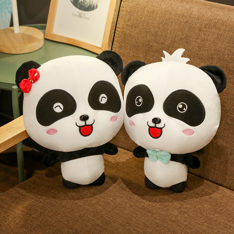 Panda Plushies Adorable Big-Eyed Panda Plush Toy Set - Perfect for Couples