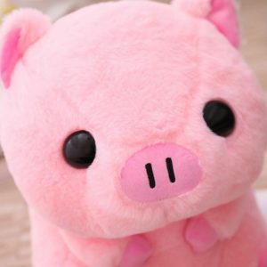 Pig Plushies Adorable Big-Head Powder Pig Figurine - Perfect for Good Luck Charm