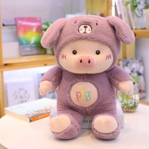 Pig Plushies Adorable Cartoon Teddy Bear & Pig Plush Doll Hat - Perfect Gift
