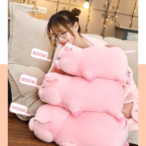 Pig Plushies Adorable Lying Pose Pig Plush Toy - Perfect Kid's Sofa Pillow & Rag Doll