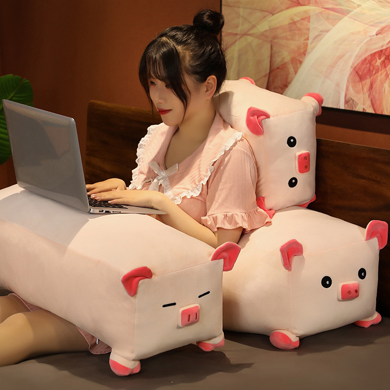 Pig Plushies Adorable Pig Plush Pillow - Detachable & Washable Cartoon Design
