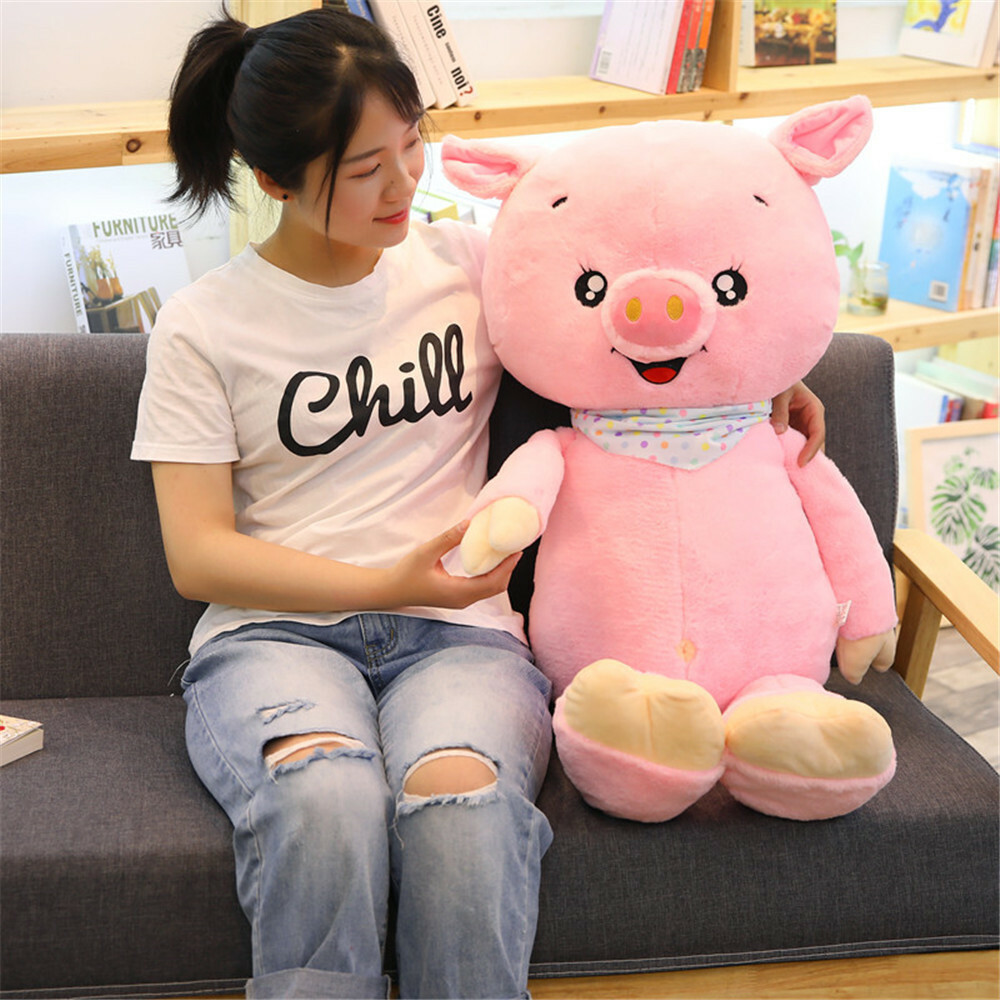 Pig Plushies Adorable Solid Color Cartoon Pig Plush Scarf - Perfect Gift Idea