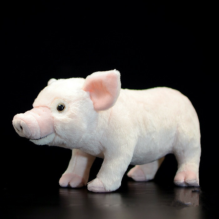 Pig Plushies Adorable White Domestic Pig Plush Toy - Perfect Cuddle Buddy