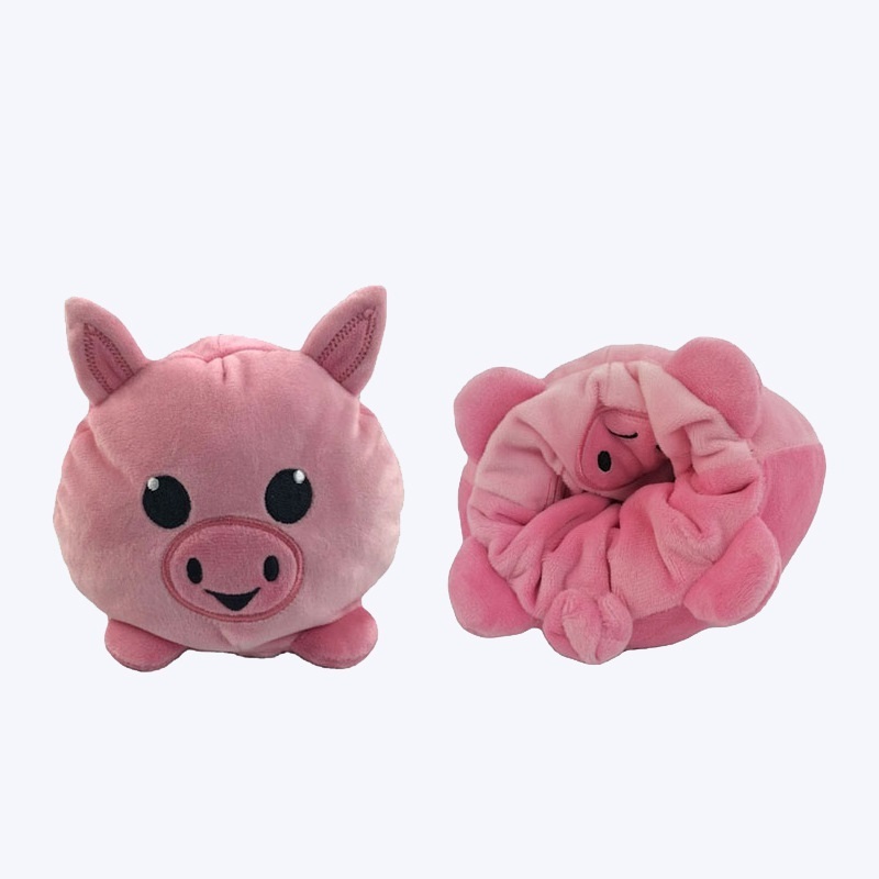 Pig Plushies Interactive Flip Pig Plush Toy: Hand Puppet & Desktop Decoration Gift