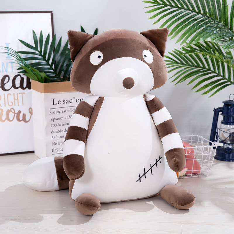 Raccoon Plushies Adorable Hipster Stuffed Raccoon Toy - Perfect Gift for Kids