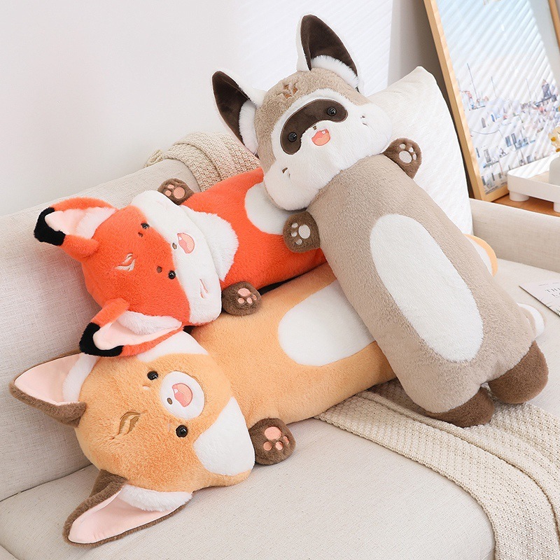Raccoon Plushies Adorable Long Raccoon Pillow Doll - Perfect Gift for Kids