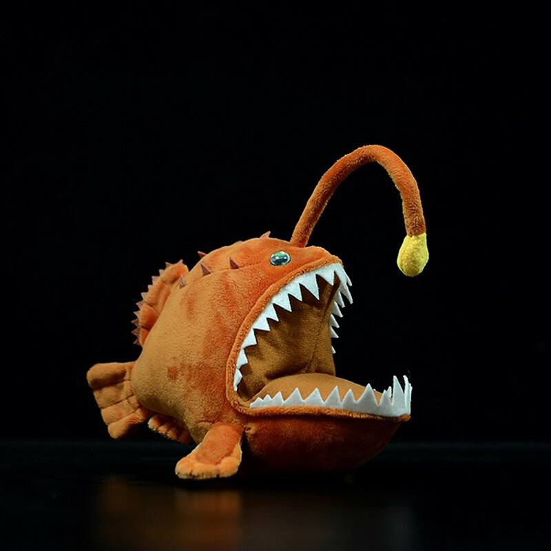 Sea Plushies Adorable Anglerfish Plush Toy: Realistic Lantern Fish Doll for Kids