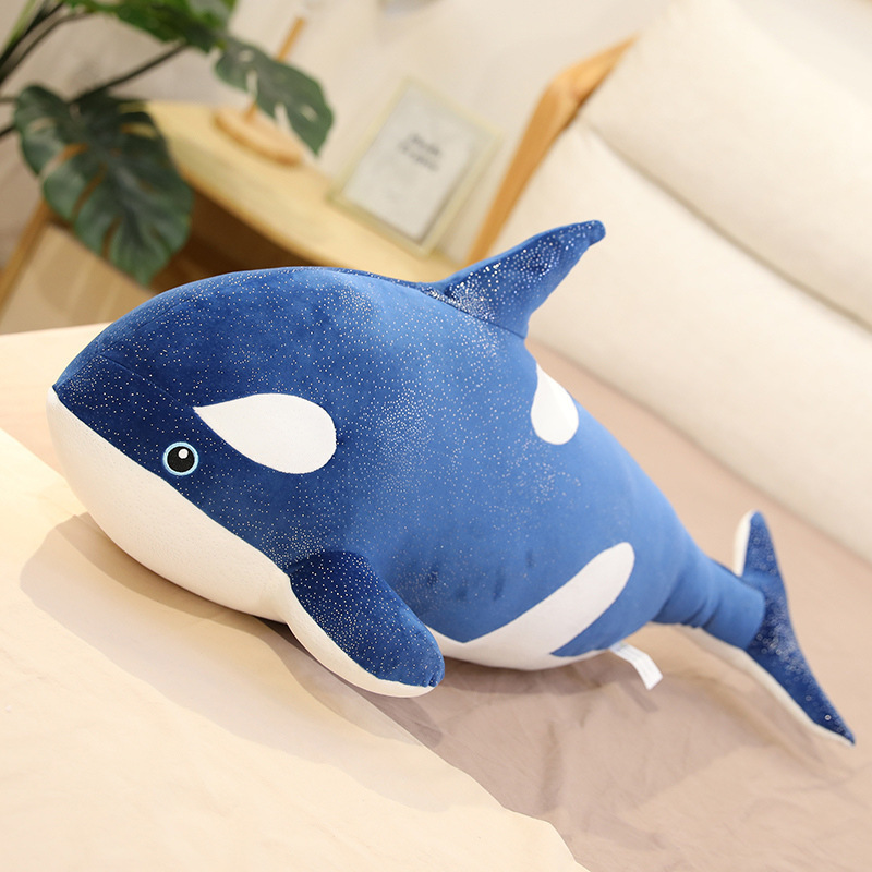 Sea Plushies Adorable Blue Whale & Shark Plush Toy Pillows - Soft Down Cotton Dolls