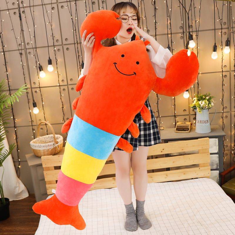 Sea Plushies Adorable Cartoon Lobster Plush Toy - Classic Cuddly Pillow Doll