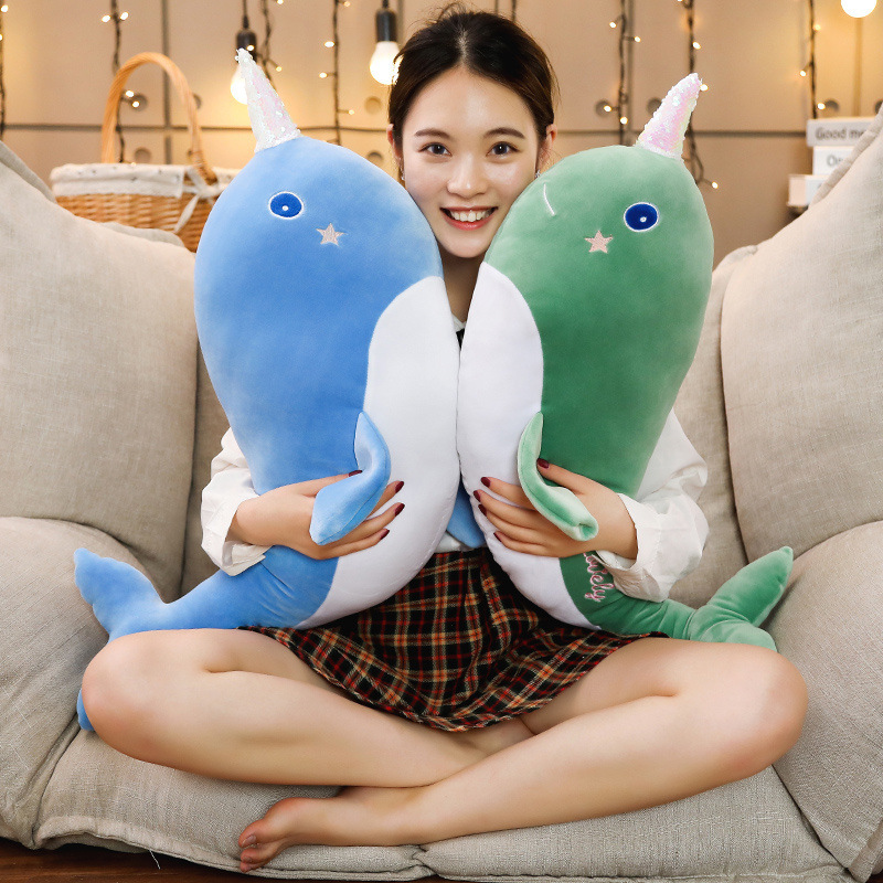 Sea Plushies Adorable Narwhal Plush Toy - Perfect Cuddly Gift for Kids & Adults