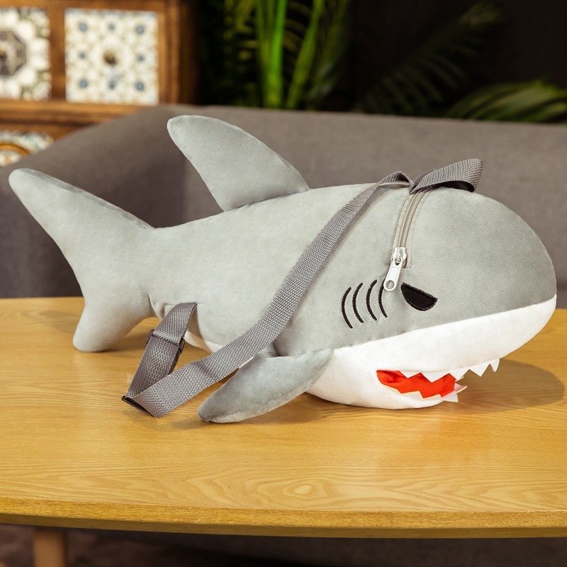 Sea Plushies Adorable Shark Plush Toy Backpack for Kids - Oceanarium Fun