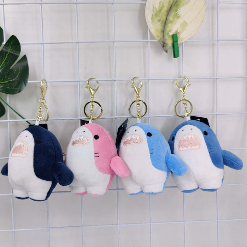 Sea Plushies Cute Plush Shark Keychain Pendant with Inviting Fragrance