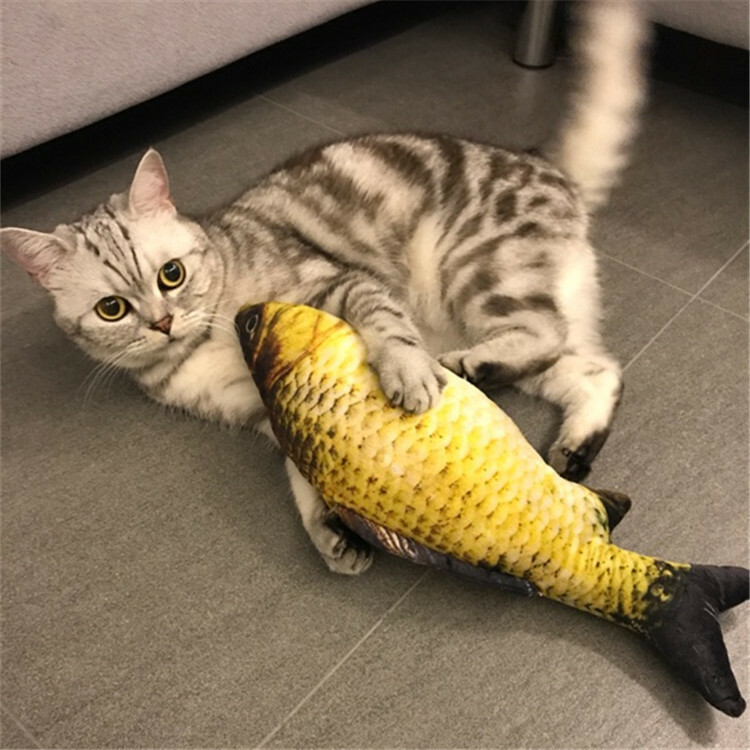 Sea Plushies Realistic Plush Cat Fish Toy for Interactive Pet Playtime