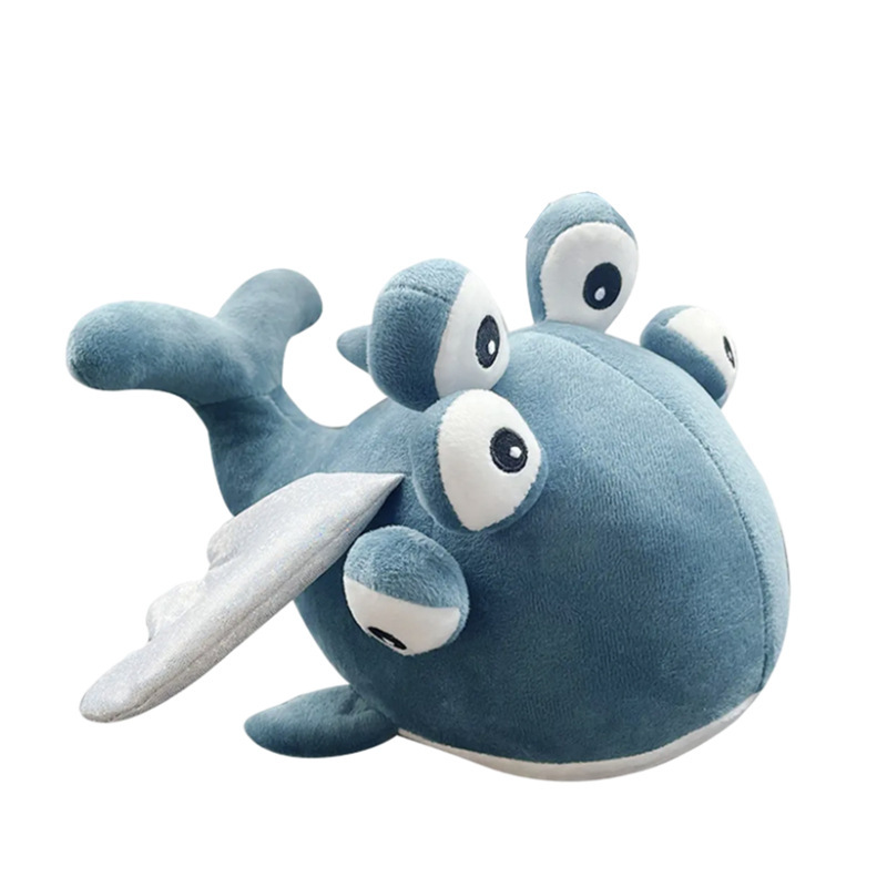 Sea Plushies Six-Eyed Flying Fish Plush Toy: Unique & Cuddly Pillow Doll