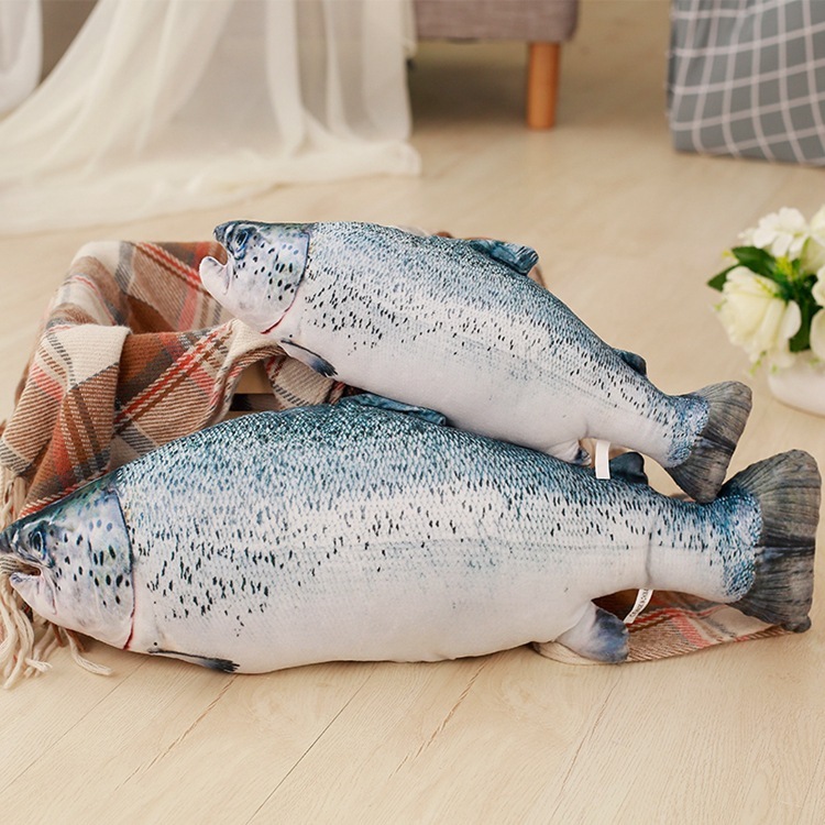 Sea Plushies Snuggle-Worthy Salmon Plush Pillow: Soft Fish Toy for Kids