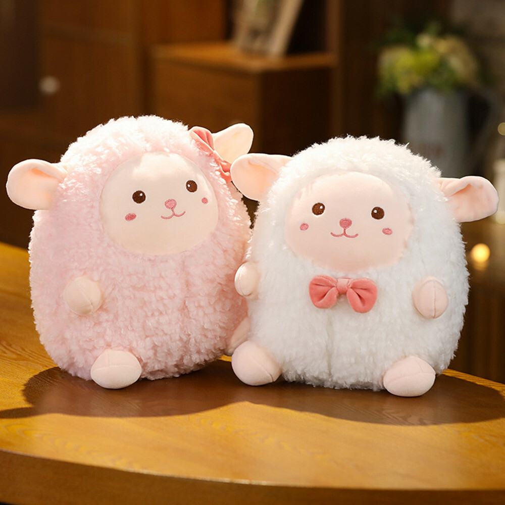 Sheep Plushies Adorable Chubby Cartoon Sheep Ball Toy - Soft Woolen Plush Doll