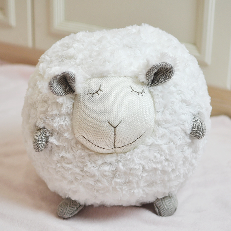 Sheep Plushies Adorable Round Sheep Pillow - Plush Lamb Doll for Cuddling