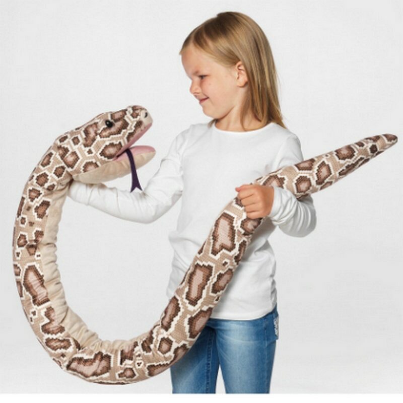 Snake Plushies Realistic Python Plush Puppet Toy - Perfect for Farm Playtime