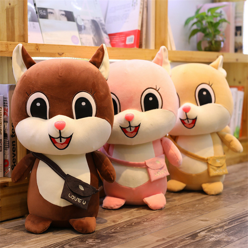 Squirrel Plushies Adorable Little Squirrel Doll Cartoon Backpack for Kids