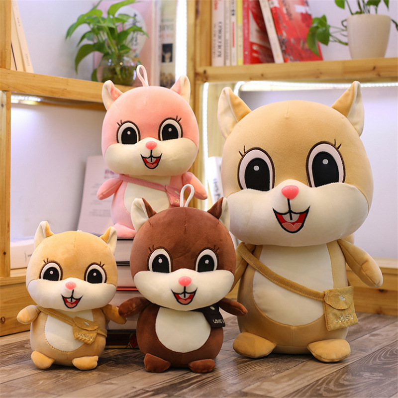 Squirrel Plushies Adorable Little Squirrel Doll Cartoon Backpack for Kids