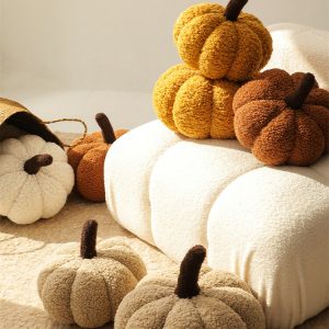 Theme and Characters Adorable Nordic Pumpkin Plush Pillow - Perfect for Cozy Home Decor