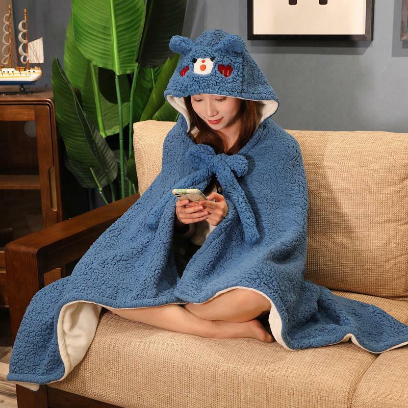 Themes And Characters Cute Cartoon Multifunctional Cape Blanket: Perfect Birthday Gift for Girls