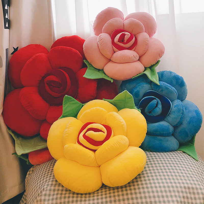 Themes And Characters Cute Rose Flower Plush Pillow for Weddings & Special Events