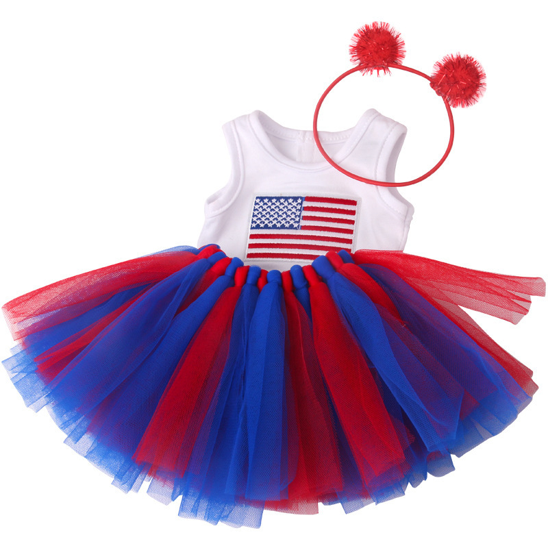 Themes And Characters Handmade 18-inch American Girl Doll Clothes: Veil Skirt & Hair Ball Hoop