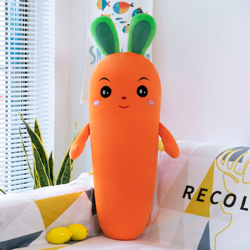 Vegetable Plushies Adorable Cartoon Carrot Plush Toy: Soft Stuffed Vegetable Pillow Doll
