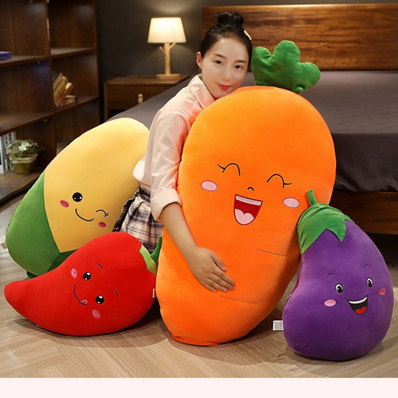 Vegetable Plushies Eggplant Corn Chili Pillow: Comfort & Spicy Style for Your Home