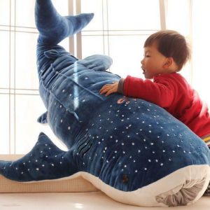 Whale Plushies Adorable Blue Whale Cartoon Pillow for Kids - Perfect Cuddle Buddy