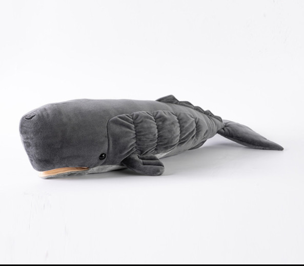 Whale Plushies Realistic Sperm Whale Plush Toy - Soft PP Cotton Stuffed Animal