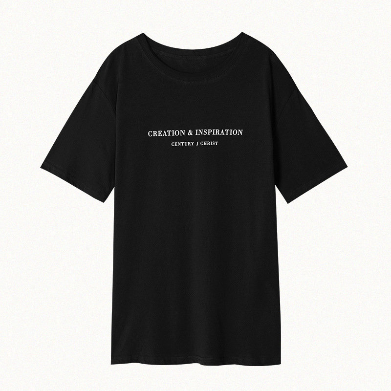 2023 Summer Casual Letter Design T-shirt for Women