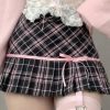 90s Aesthetic Pleated Skirt - Y2K Vintage Summer Short Plaid Skirt
