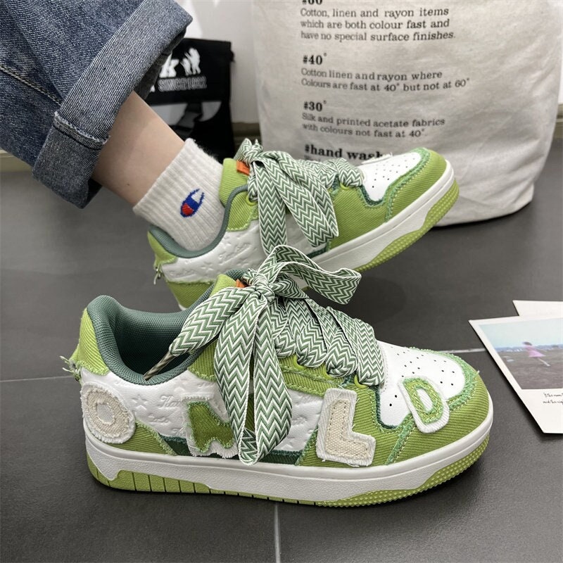 Avocado Green Harajuku Sneakers