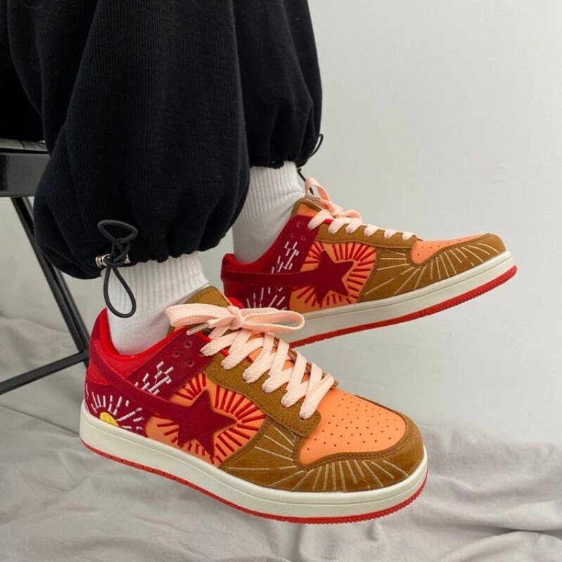 Bape Red Star Platform Sneakers